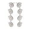 Rack Plating Brass Dangle Stud Earrings EJEW-B062-29P-1
