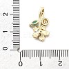 Brass Micro Pave Cubic Zirconia Pendants KK-Q029-03G-3