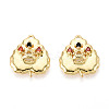 Brass Micro Pave Cubic Zirconia Pendants KK-N265-22G-1