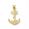 Rack Plating Brass Micro Pave Cubic Zirconia Pendants KK-Z086-68G-04-1