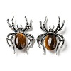 Dual-use Items Alloy Pave Jet Rhinestone Spider Brooch JEWB-C026-07G-AS-1