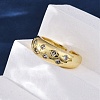 Brass Micro Pave Clear Cubic Zirconia Cuff Rings for Women RJEW-H248-01G-01-3