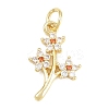 Brass Micro Pave Cubic Zirconia Pendants KK-F938-28G-03-1