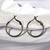 Brass Hoop Earrings KK-I665-26A-AB-1