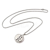 316 Surgical Stainless Steel Aromatherapy Diffuser Perfume Hollow Flat Round Pendant Box Chain Necklaces NJEW-R016-01P-06-4