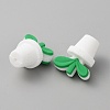 Leaf Pot Food Grade Eco-Friendly Silicone Beads LS-SIL-WH0014-18B-2