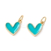 Rack Plating Brass Enamel Charms KK-D073-27G-04-2