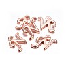 Rose Gold Plated Alloy Letter Pendants LS-PALLOY-P097-05-N-2