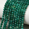 Natural Green Onyx Agate(Dyed & Heated) Beads Strands G-D347-A04-4mm-1