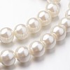 Eco-Friendly Dyed Glass Pearl Round Bead Strands X-HY-A008-8mm-RB011-2