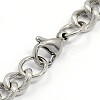 Tarnish Resistant 304 Stainless Steel Curb Chain/Twisted Chain Bracelets LS-STAS-A028-B143P-2