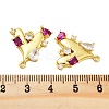Rack Plating Brass Cubic Zirconia Pendants KK-S379-20G-3