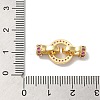 Rack Plating Brass Micro Pave Orchid Cubic Zirconia Fold Over Clasps KK-A222-04B-G-3
