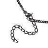 Natural Black Lip Shell Trapezoid Pendant 304 Stainless Steel Curb Chain Lariat Necklaces NJEW-JN05911-5