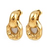 304 Stainless Steel Nuggets Stud Earrings EJEW-K268-33G-4
