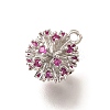 Brass Micro Pave Cubic Zirconia Beads KK-M312-20P-2