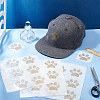 Paw Print Hotfix Glass Rhinestone LS-DIY-WH0453-71B-02-4