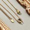 304 Stainless Steel Crystal Rhinestone Pendant Cable Chain Necklaces for Women NJEW-C062-01B-G-2