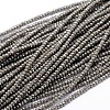 Faceted Rondelle Full Rainbow Plated Electroplate Glass Beads Strands EGLA-M004-2mm-A04-1