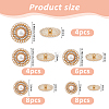 28Pcs 6 Style Alloy Rhinestone Shank Buttons FIND-FH0011-79-2