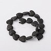 Synthetic Lava Rock Bead Strands G-N0114-18-2