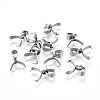Tarnish Resistant 304 Stainless Steel Ice Pick Pinch Bails X-STAS-R182-03-3
