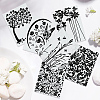 6Pcs 6 Styles Plastic Embossing Folders DIY-SP0005-35-6
