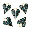 5Pcs Rack Plating Alloy Enamel Pendants ENAM-YW0006-59A-1