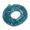 Electroplate Transparent Glass Beads Strands EGLA-A035-T3mm-L12-2