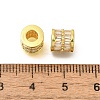 Rack Plating Brass Micro Pave Cubic Zirconia Beads KK-F883-05G-2