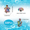 50Pcs Rack Plating Rainbow Color Alloy Beads FIND-SC0003-67-2