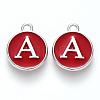 Platinum Plated Alloy Enamel Charms ENAM-S118-03A-P-1