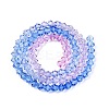 Gradient Color Baking Paint Glass Bead Strands DGLA-A039-T4mm-A019-2