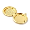 Rack Plating Brass Locket Pendants X-KK-K277-06G-2