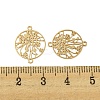Rack Plating Brass Hollow Out Flower Connector Charms KKC-D001-21KCG-3