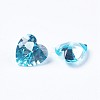 Cubic Zirconia Pointed Back Cabochons ZIRC-WH0001-C10-2