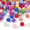 130Pcs 13 Colors ABS Plastic Round Beads KY-TA0001-32-1