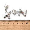 26Pcs Brass Micro Pave Cubic Zirconia Pendants KK-R218-12P-2