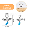 6 Sets Natural & Synthetic Stone Chips Alloy Pendants FIND-HY0001-44-2