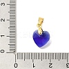 Brass Glass Pendants KK-Z073-14G-02-3