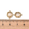 304 Stainless Steel Pave Cat Eye Square Connector Charms STAS-L022-524G-3