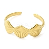 Shell Shape 304 Stainless Steel Open Cuff Rings for Women LS-RJEW-Z043-02D-2