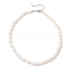 Natural Cultured Freshwater Pearl Rice Beaded Necklaces for Women NJEW-JN05337-02-2
