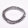 Electroplate Non-magnetic Synthetic Hematite Beads Strands G-J169A-6mm-02-2
