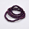 Full Plated Faceted Rondelle Electroplate Glass Beads Strands GLAA-A024C-FP03-2