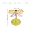 1 Pair Zinc Alloy Glass Dangle Stud Earrings EJEW-LP0007-045-2