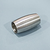 Tarnish Resistant Matte Style Barrel 304 Stainless Steel Magnetic Clasps with Glue-in Ends STAS-I026-05-1