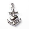 316 Surgical Stainless Steel Pendants STAS-K086-16P-3