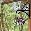 Iron Hanging Plant Hanger Bracket HJEW-WH0095-013-4