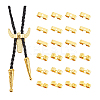 120Pcs 3 Styles Brass Bolo Tie Slides Clasp Accessories KK-PH0011-01-7